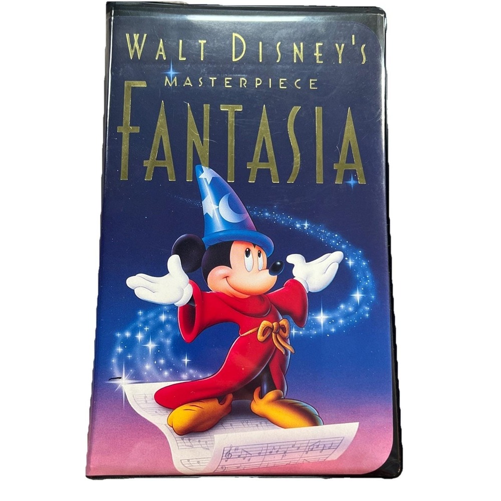 Walt Disney's Fantasia‎ VHS #1132 Black Diamond Classic Sorcerer Mickey Tested